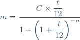 formule calcul montant mensualite