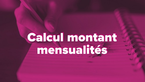 calcul montant mensualité pret immobilier