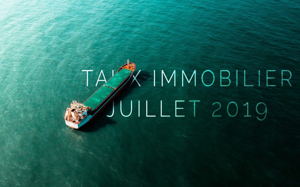 taux pret immobilier juillet 2019