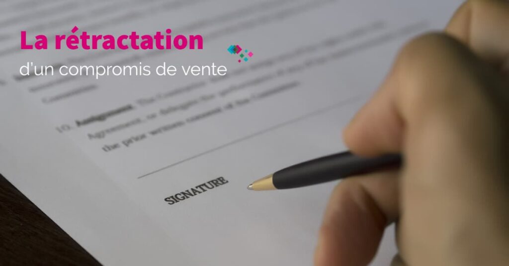 Individu signant un compromis de vente